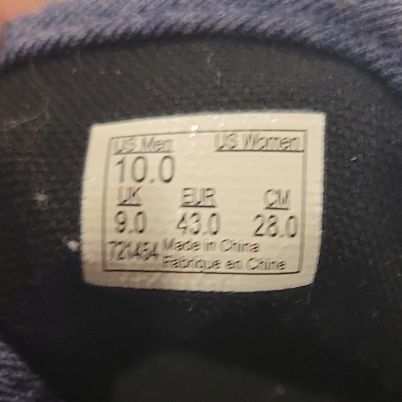 Men's Size 10 Blue Suede Vans Low Top Lace Up Shoes - Picture 6 of 6